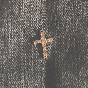 A REAL SILVER Necklace Charm with fake diamonds